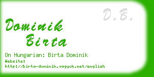 dominik birta business card